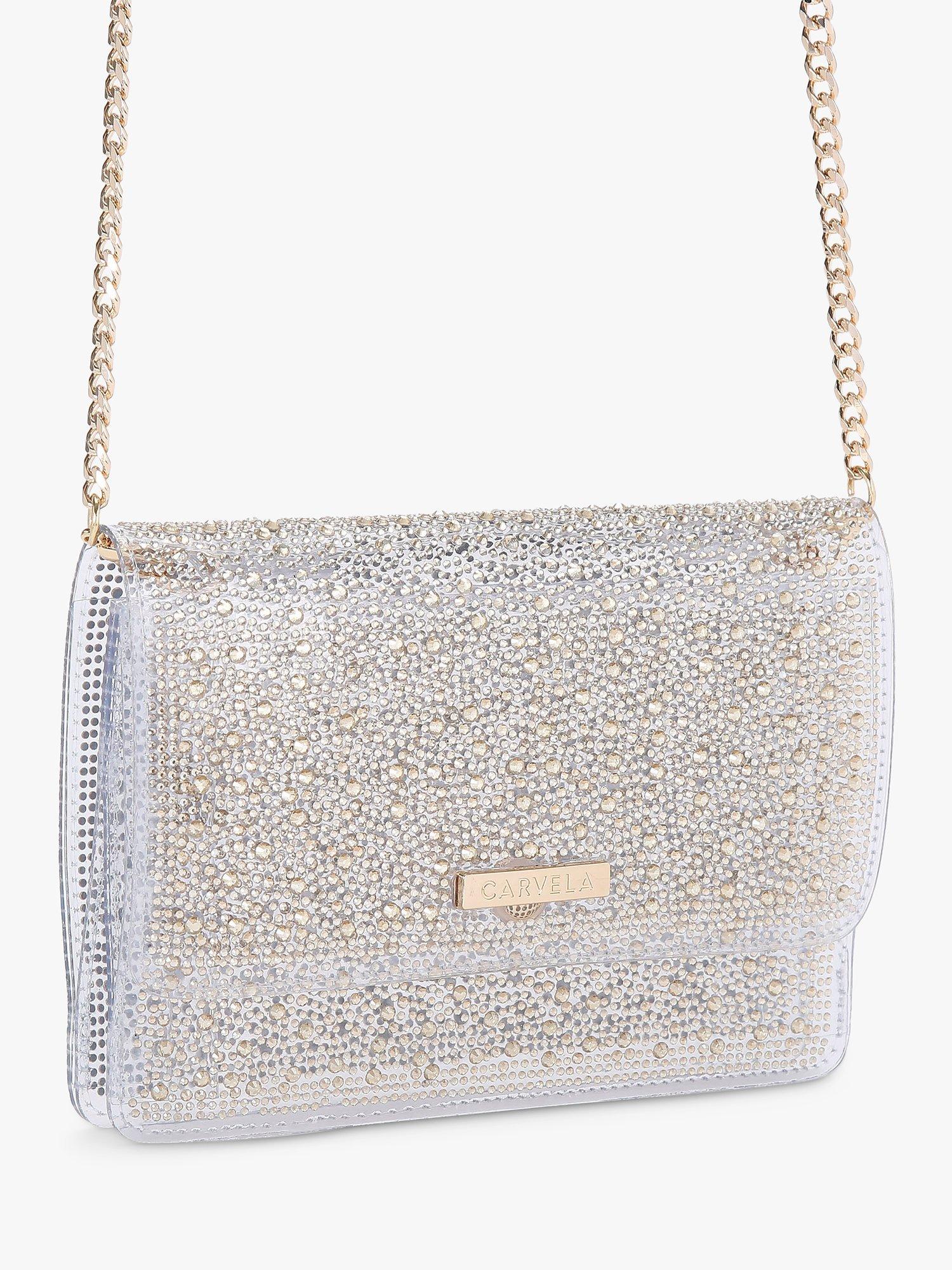 Carvela Lovebird pyntet clutchveske med krystall ombre-design, britisk versjon