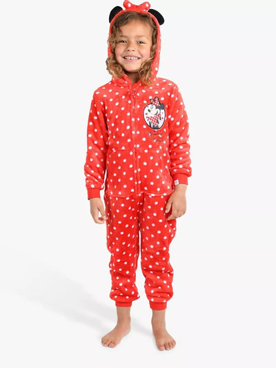 Brand Threads Minnie Hooded Onesie Red/White Sleepsuit