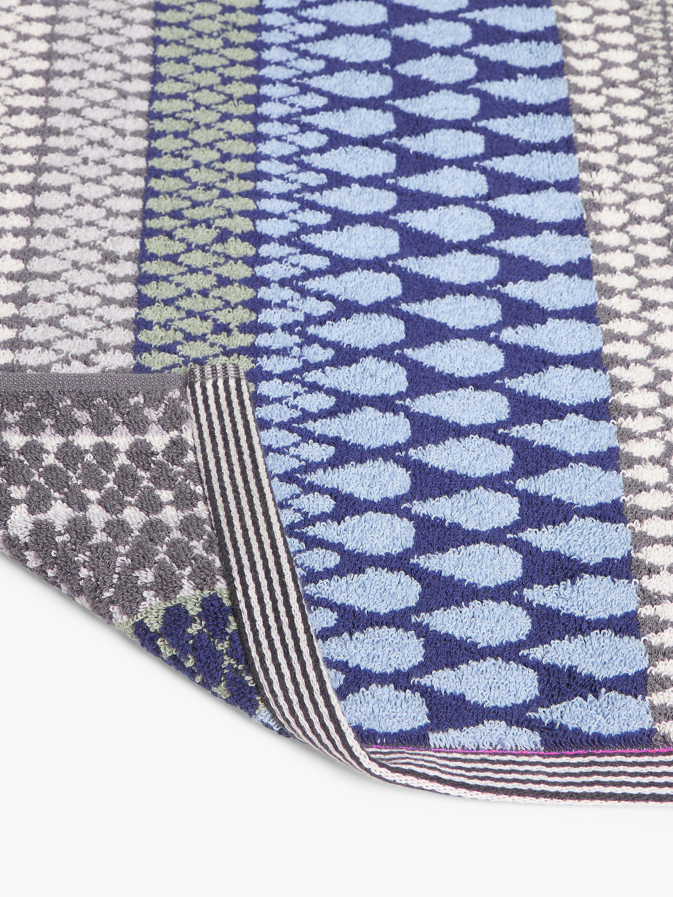 Margo Selby blue bath mat, imported from the UK