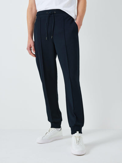 John Lewis Dark Sapphire Heavier-Weight Scuba Fabric Joggers with Elasticated Waistband- Buy online at McGrocer