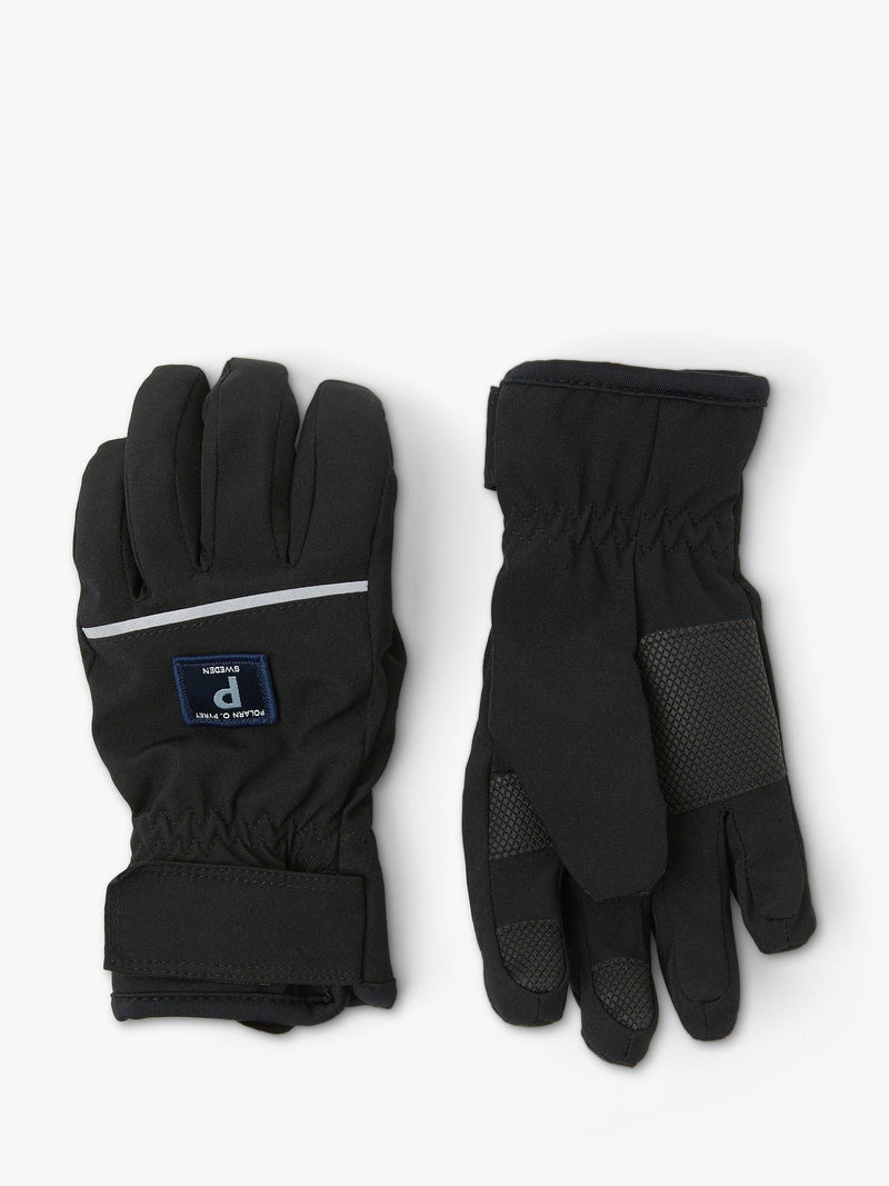 Polarn O. Pyret Soft Shell Gloves Black imported from the UK
