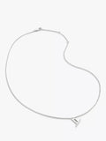 Monica Vinader Initial Anhänger Halskette Verstellbar Silber 41-46cm