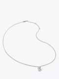 Monica Vinader Initial Anhänger Halskette Verstellbar Silber 41-46cm