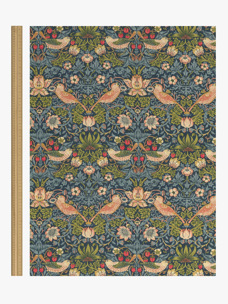 Morris &amp; Co. Strawberry Thief Rollo 140x60cm (Britische Marke)