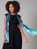 Alie Street abstract ombre scarf 178x23cm (British brand)