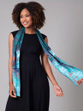 Alie Street abstract ombre scarf 178x23cm (British brand)