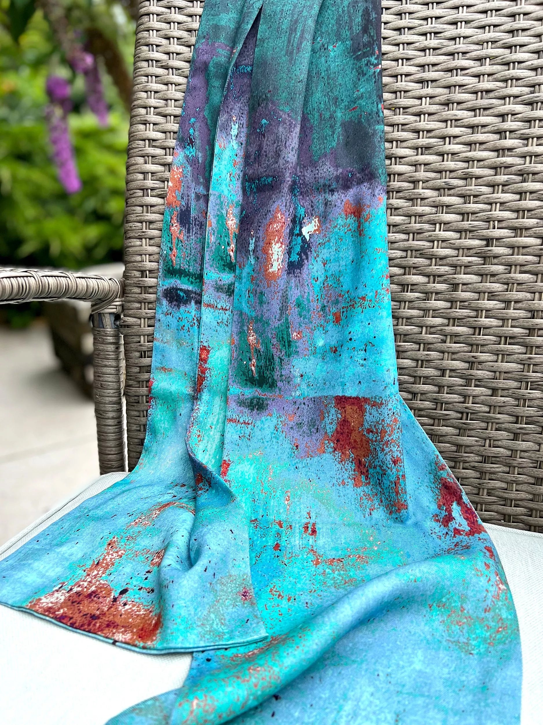 Alie Street abstract ombre scarf 178x23cm (British brand)