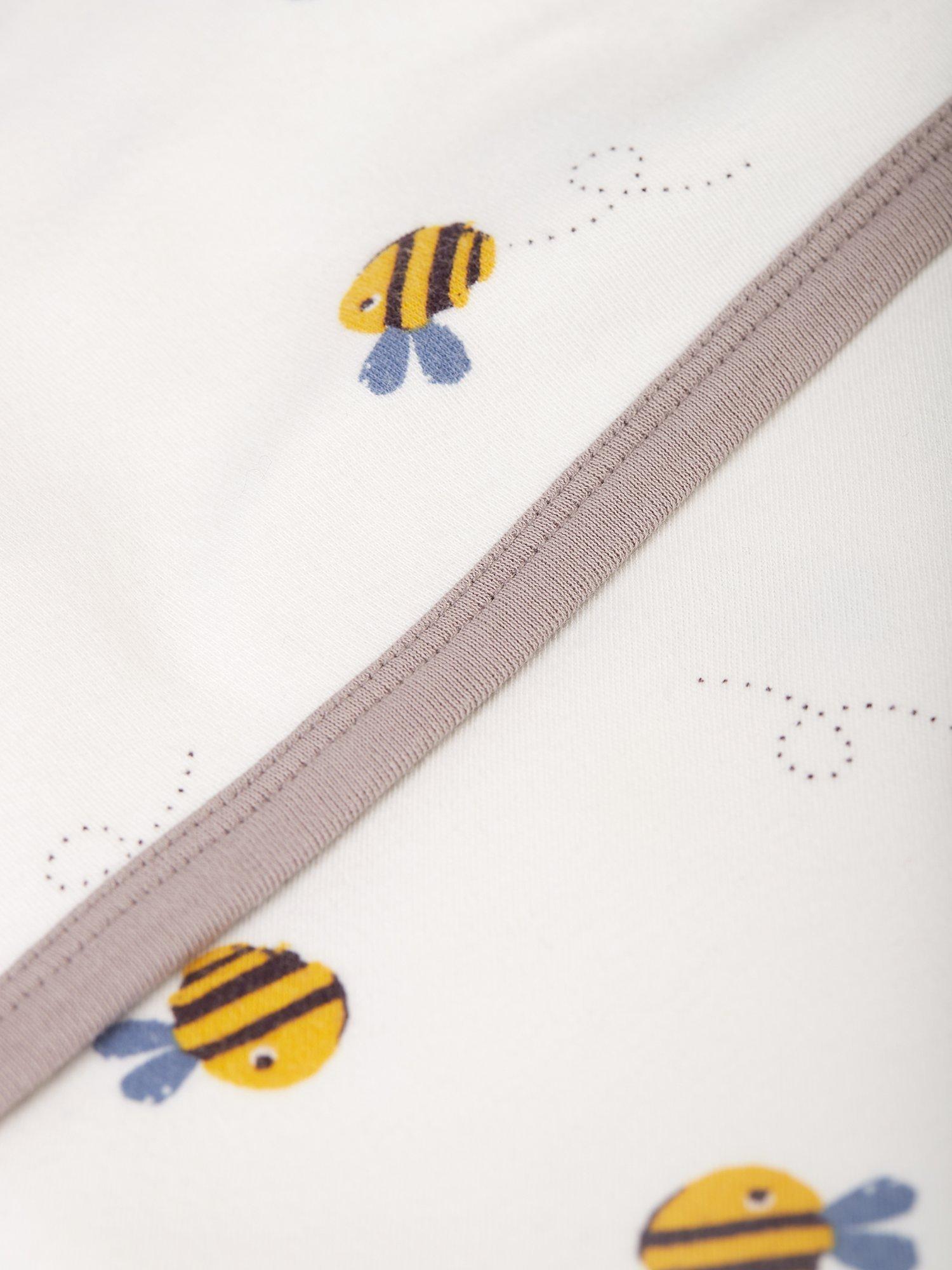 Frugi Buzzy Bee hooded blanket organic cotton, UK version