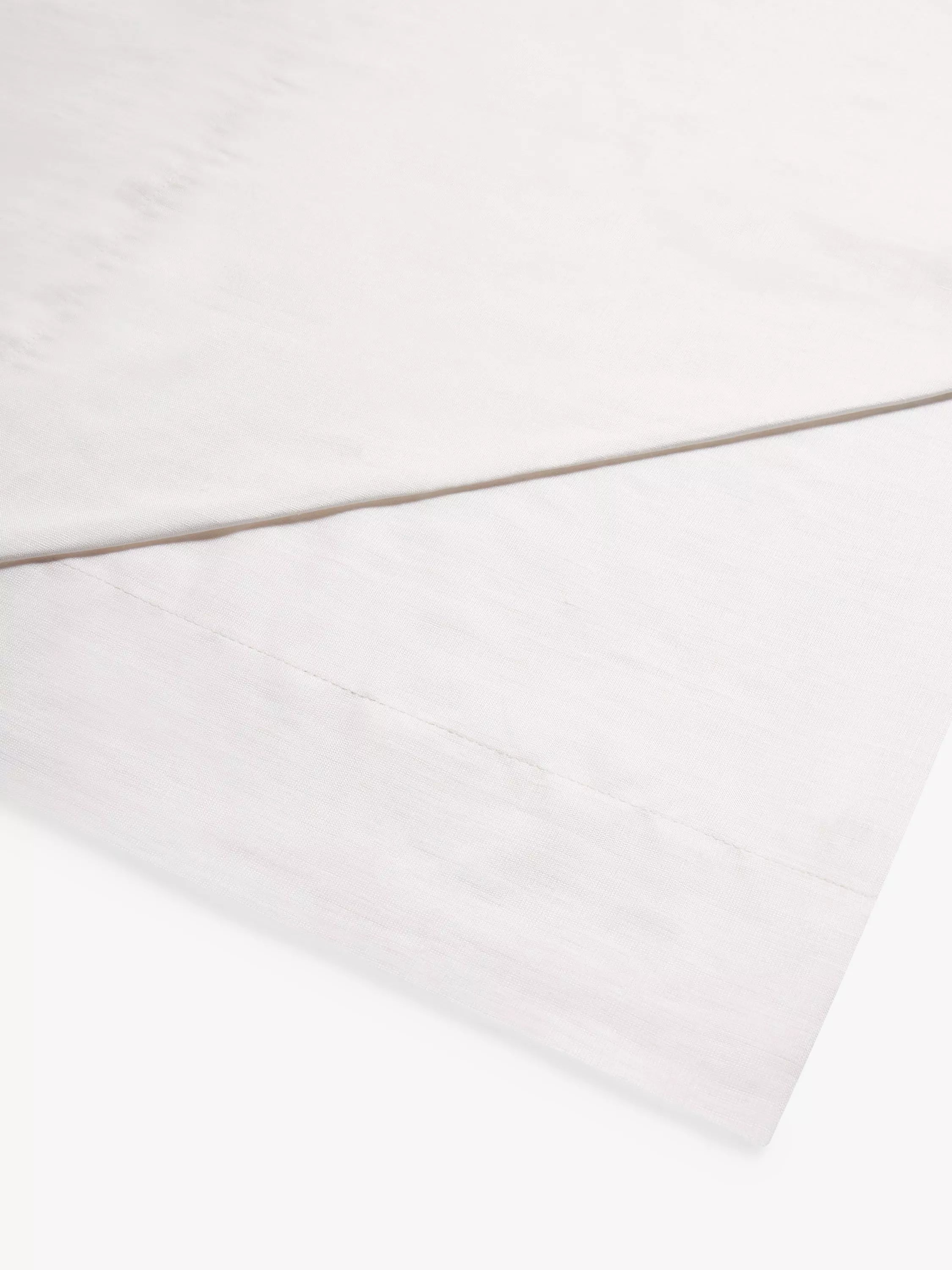 John Lewis Linen Silk Flat Sheet White Double, UK version