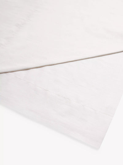 John Lewis John Lewis Luxury Linen Mulberry Silk Flat Sheet White Double- Buy online at McGrocer