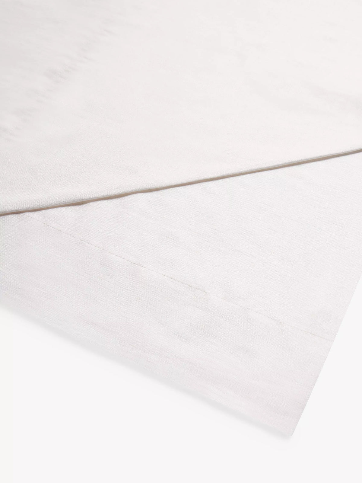 John Lewis Linen Silk Flat Sheet White Double, UK version