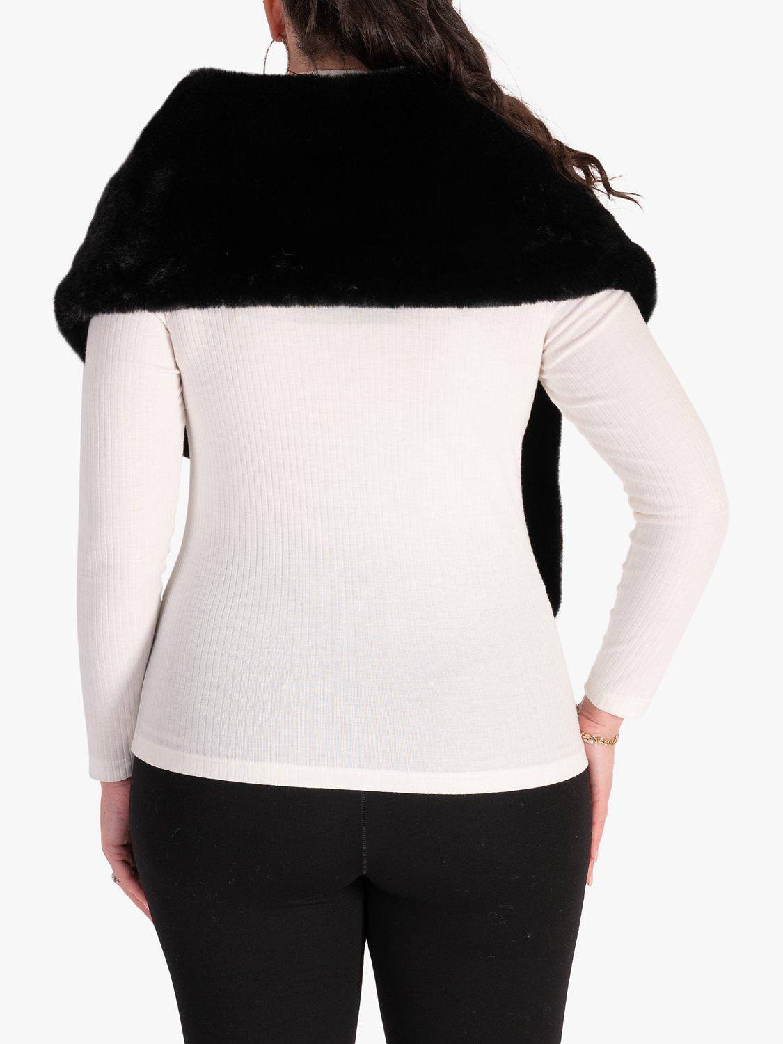 chesca faux fur wrap plain pashmina, UK version