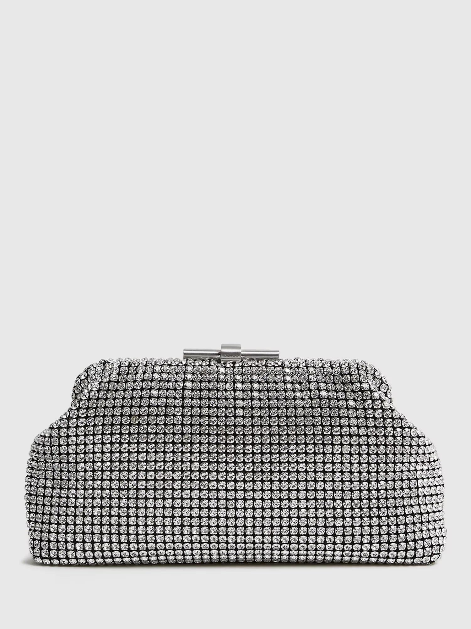 Reiss Adaline Crystal Clutch Bag