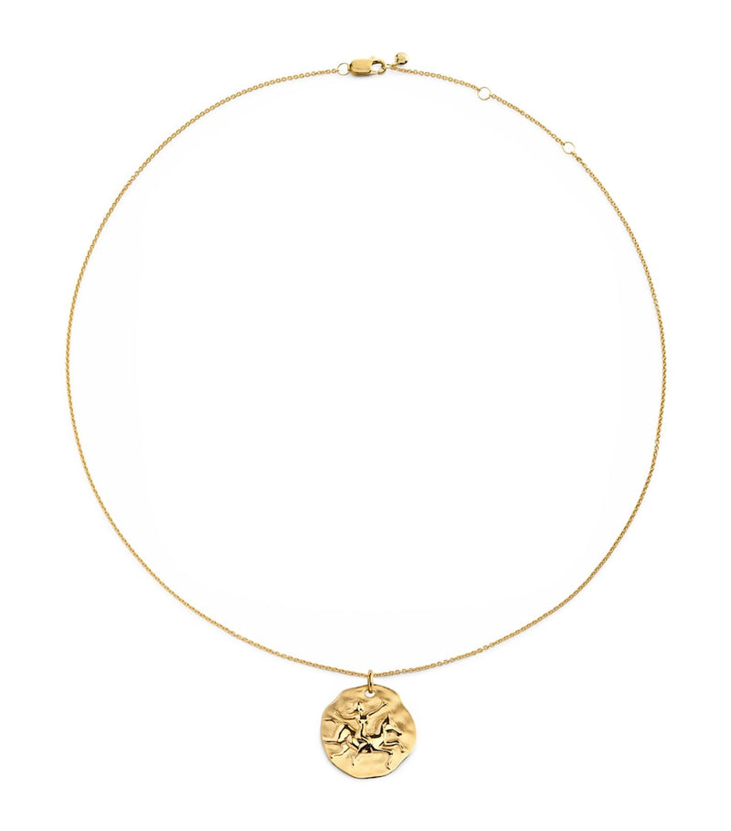 Monica Vinader gold vermeil Sagittarius necklace, UK version