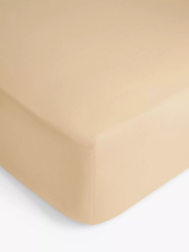 John Lewis Crisp & Fresh Egyptian Cotton Percale 200 Thread Count Fitted Sheet Double