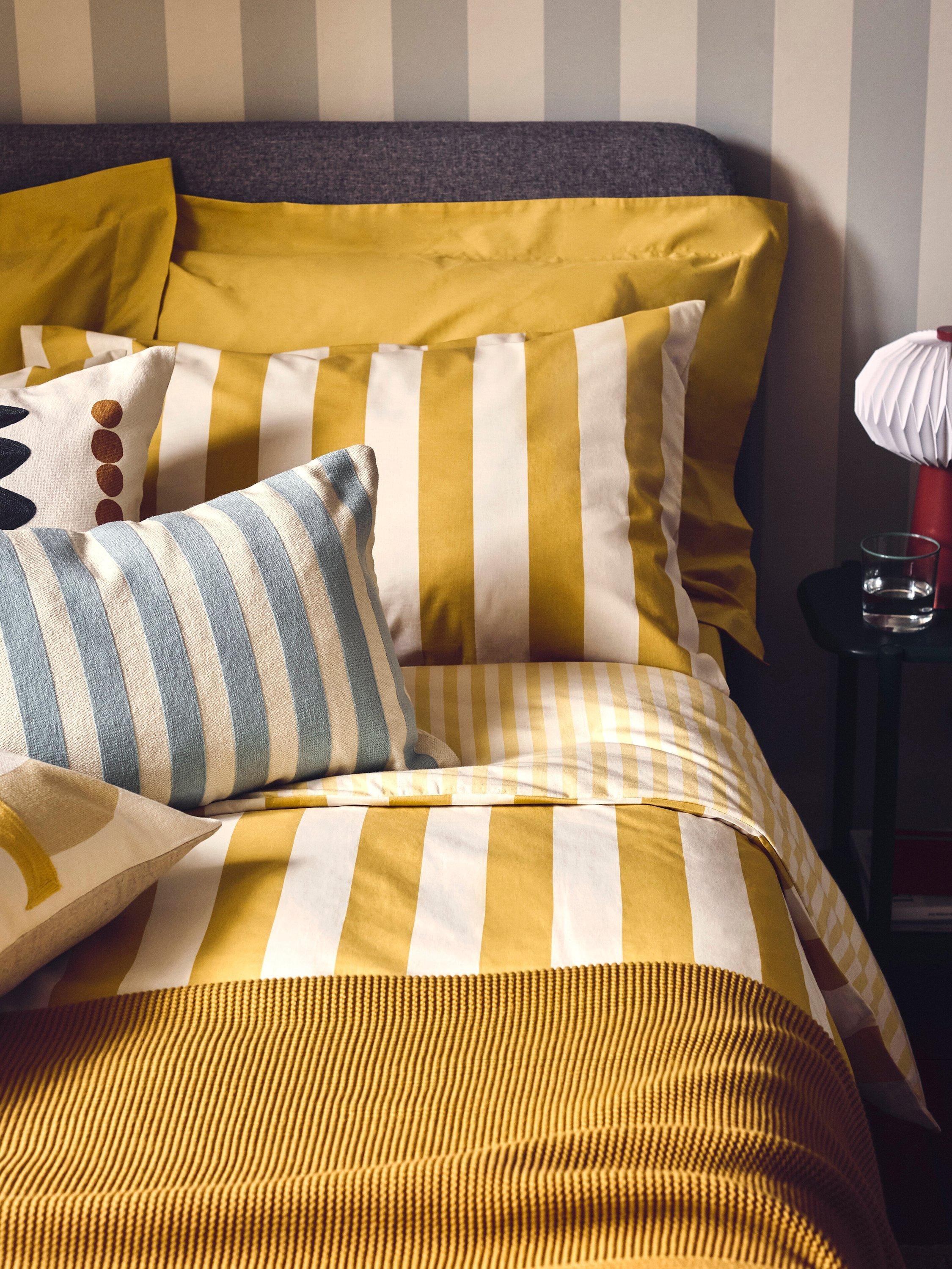 John Lewis block stripe reversible duvet cover set super king - British product