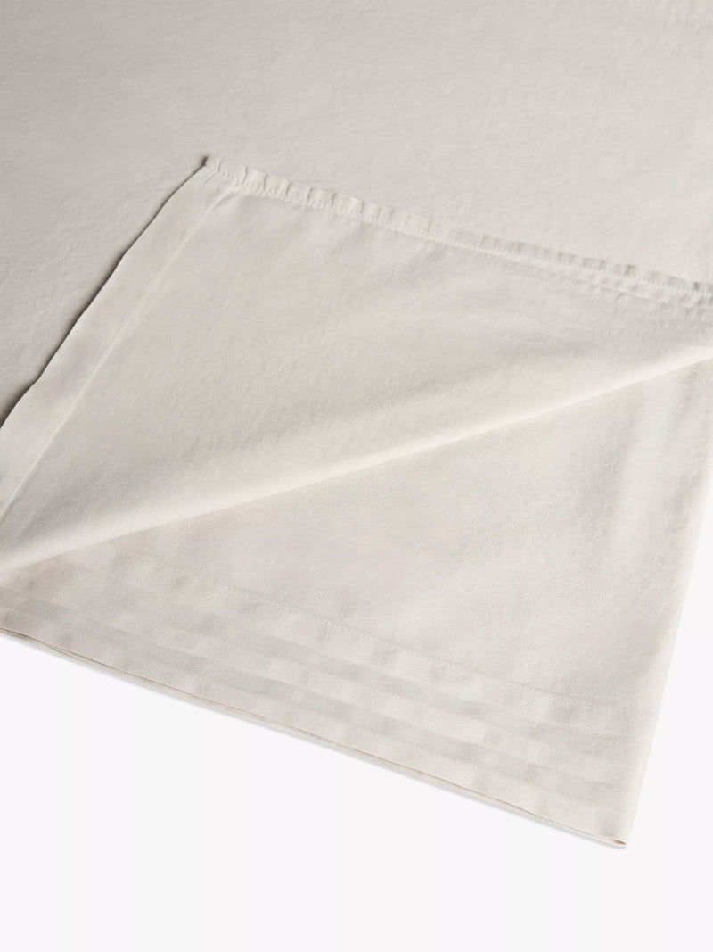 John Lewis Comfy & Relaxed 300 Thread Count Washed Cotton Flat Sheet - Dove Grey King