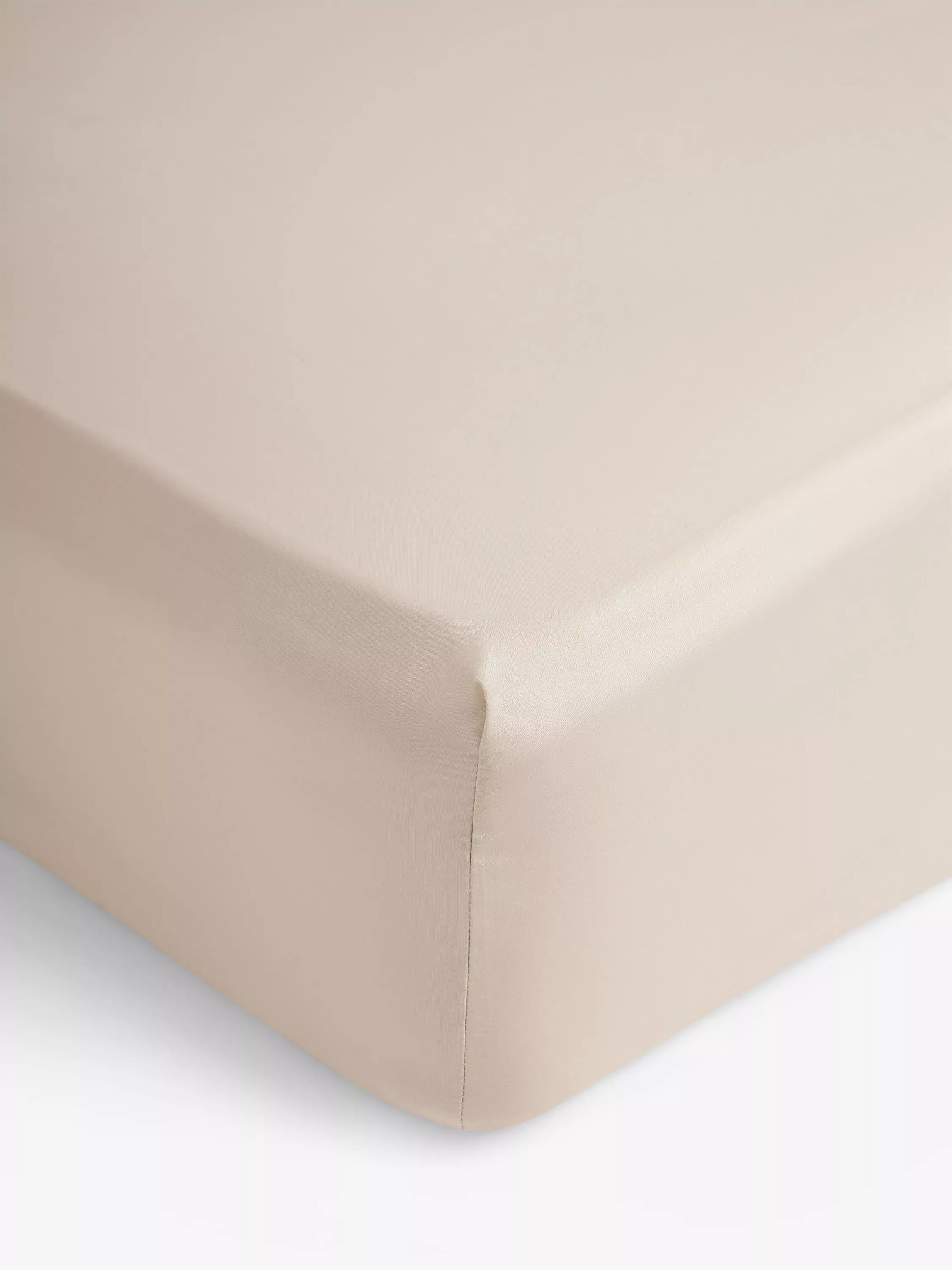John Lewis Easy Care Organic Cotton 200 Thread Count Count Deep Fitted Sheet - White Single