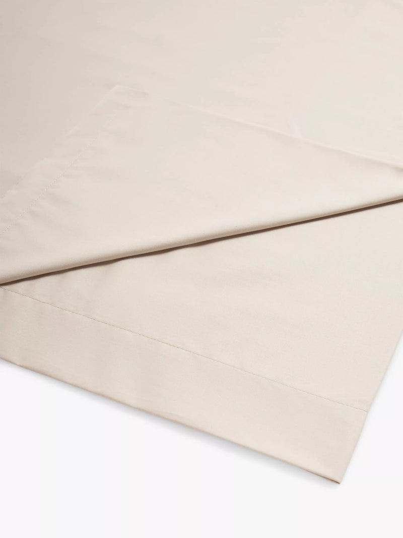 John Lewis Easy Care Organic Cotton 200 Thread Count Flat Sheets - White King