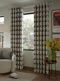 Scion eyelet curtains putty and charcoal pair, imported from the UK