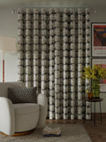 Scion eyelet curtains putty and charcoal pair, imported from the UK