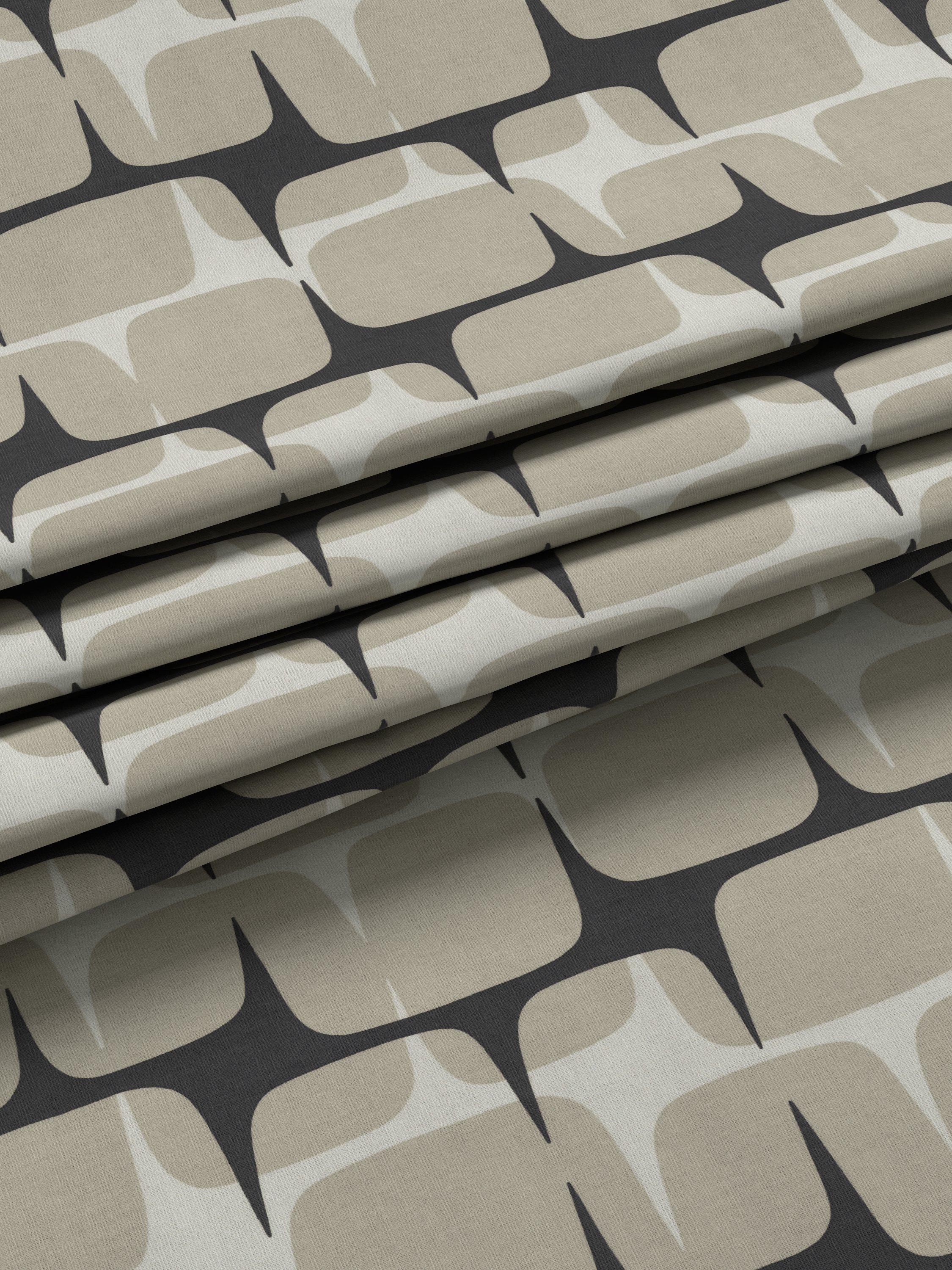 Scion eyelet curtains putty and charcoal pair, imported from the UK