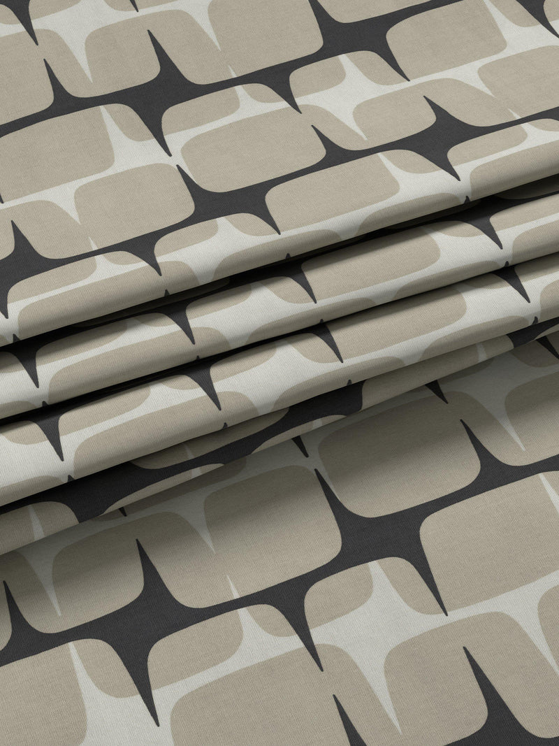 Scion eyelet curtains putty and charcoal pair, imported from the UK
