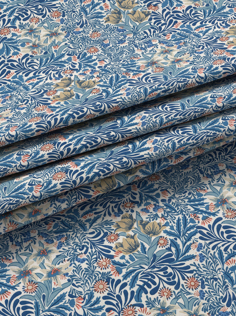 Morris & Co. Bower lined pencil pleat curtains 117x137cm, imported from the UK