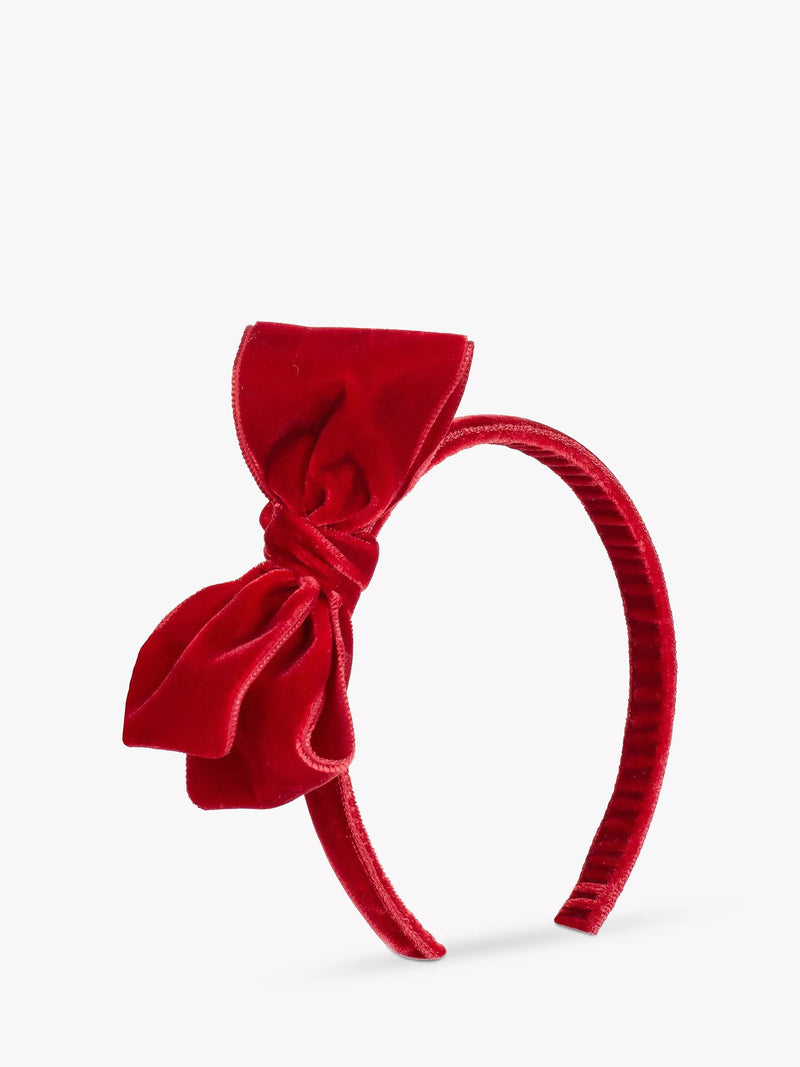 Trotters Kids' Velvet Bow Headband