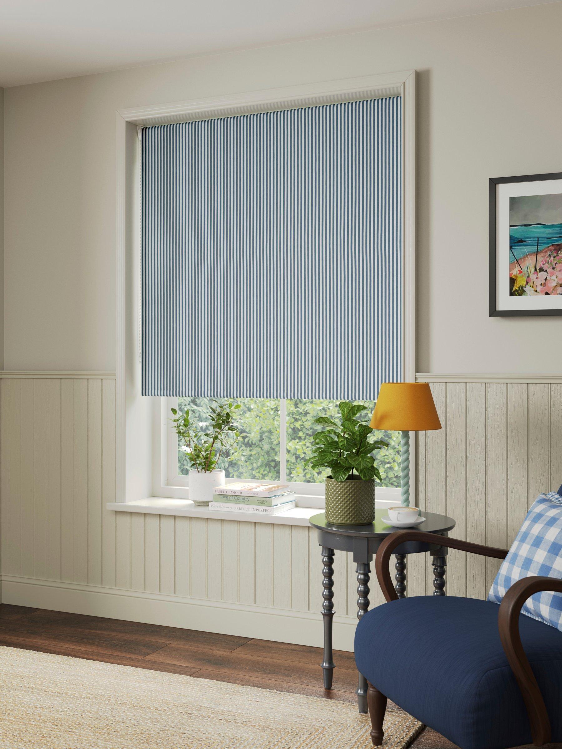 John Lewis Conwy Stripe blackout roller blind, UK version