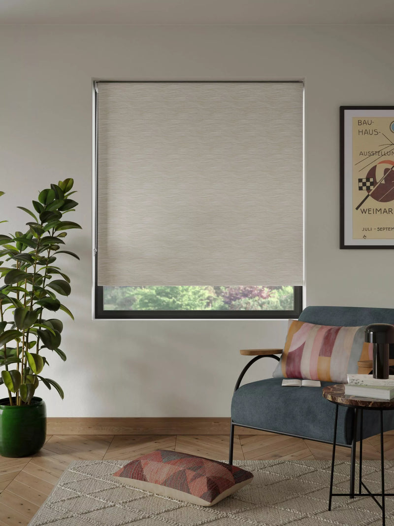 John Lewis ripple sheer daylight roller blind natural - British product