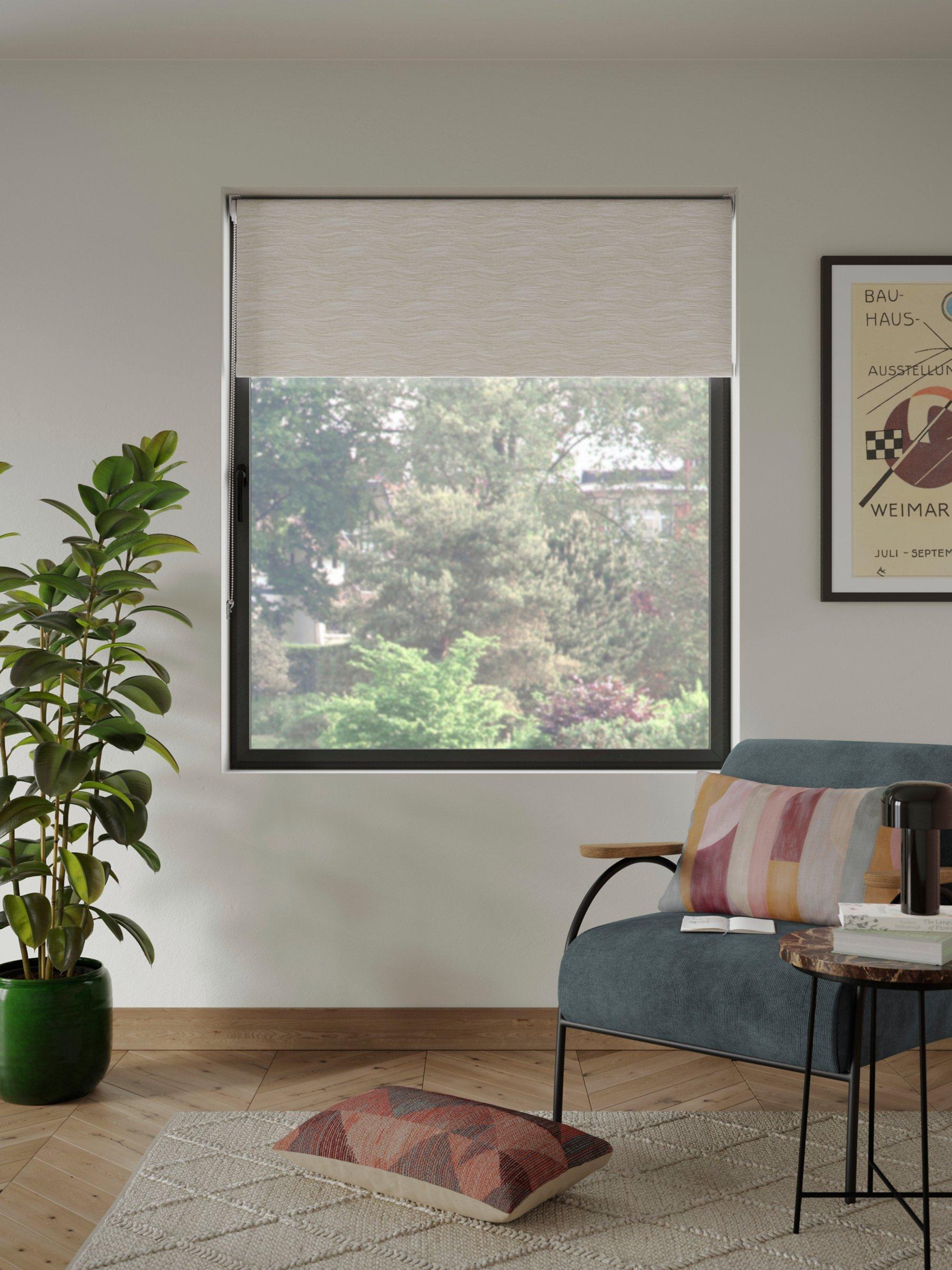 John Lewis Ripple Sheer Daylight Rollos, naturfarben - Britisches Produkt