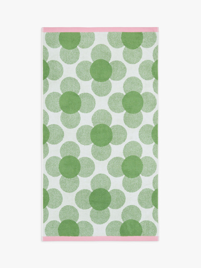Orla Kiely floral cotton hand towel 50x90cm, imported from the UK