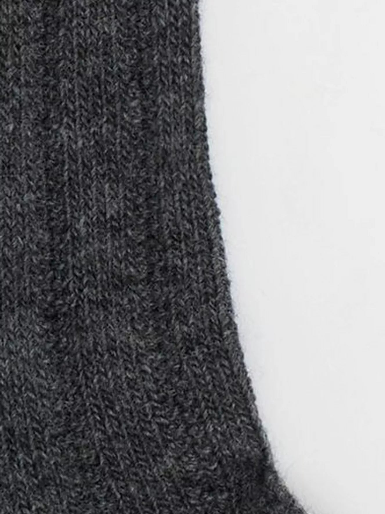 HUSH Murica Cashmere Blend Ribbed Socks - Charcoal Grey