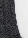 HUSH Murica Cashmere Blend Ribbed Socks - Charcoal Grey