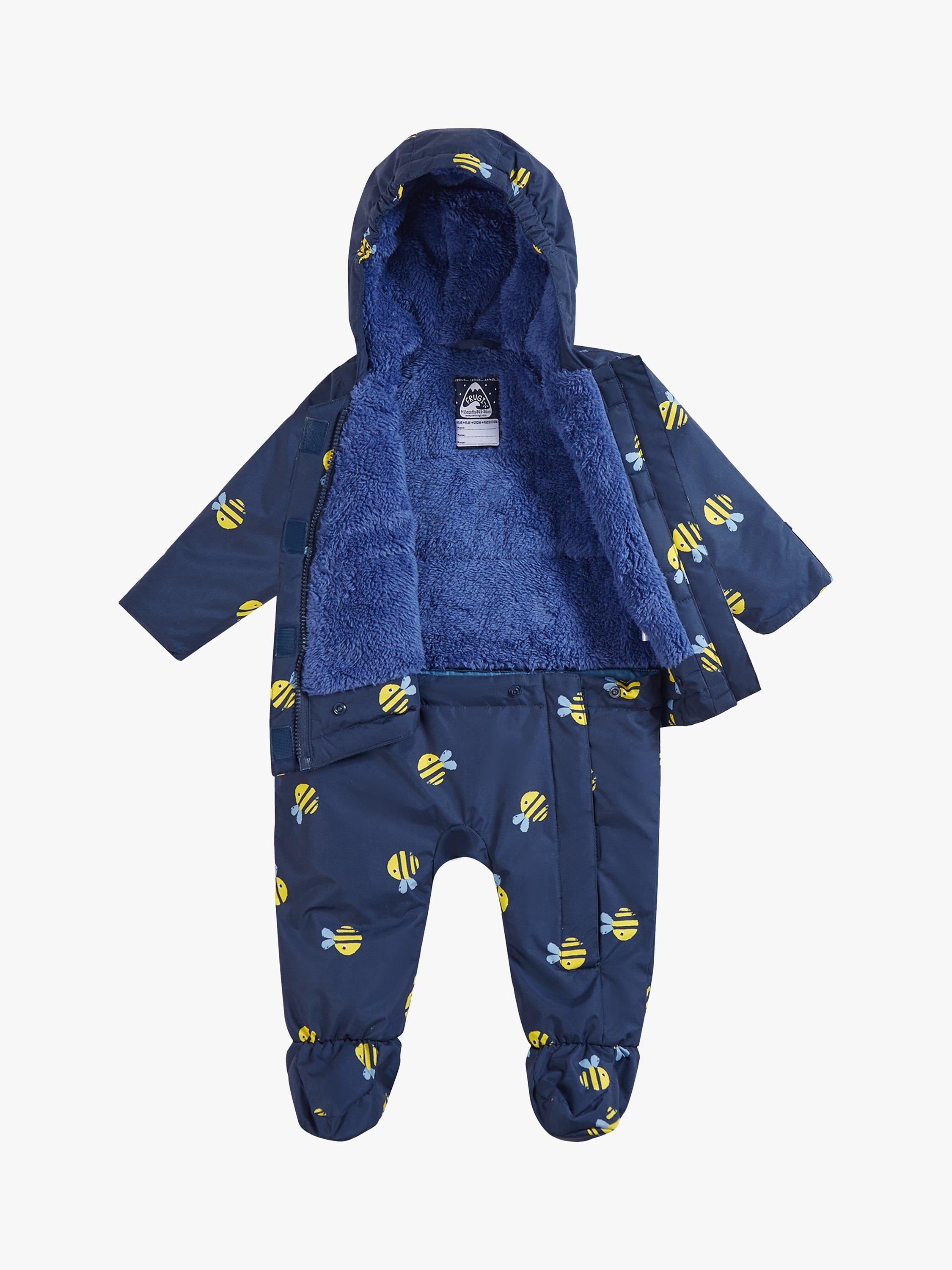Frugi Bee Rambler Pram Suit Navy Multi - British product