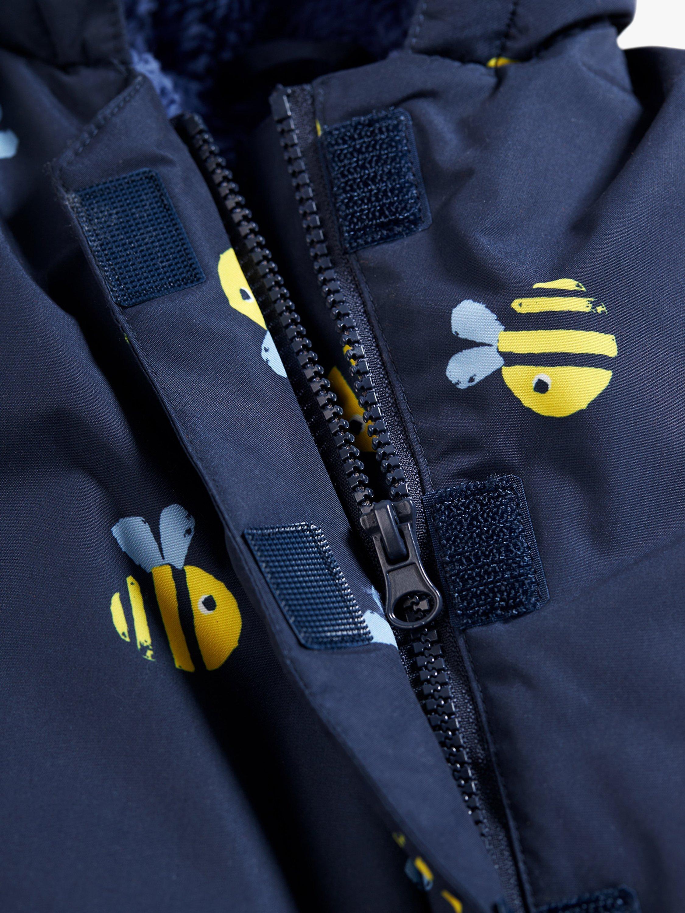 Frugi Bee Rambler Pram Suit Navy Multi - British product