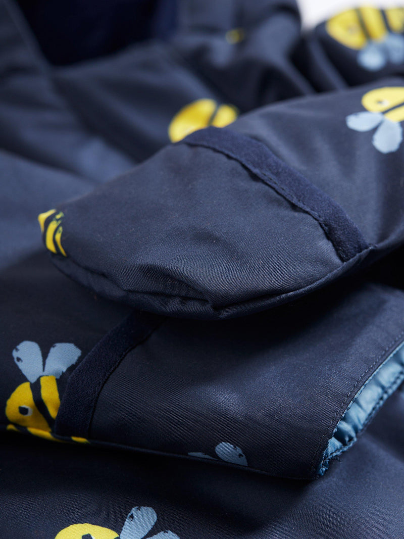 Frugi Bee Rambler Pram Suit Navy Multi - British product