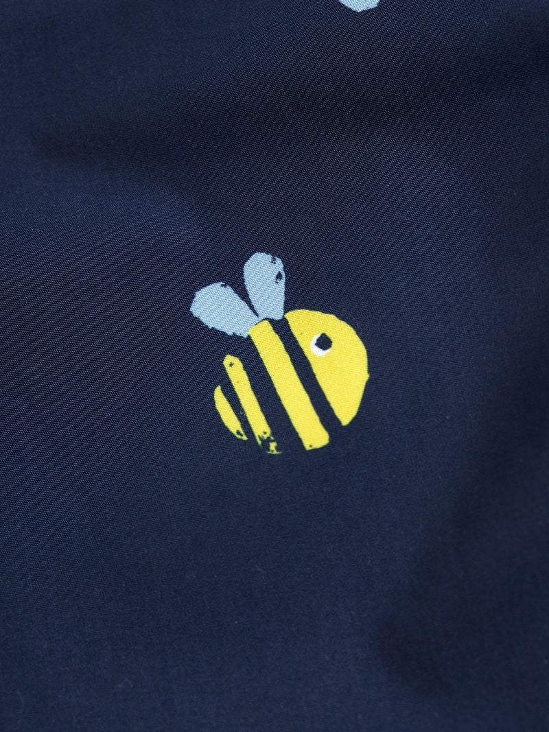 Frugi Bee Rambler Pram Suit Navy Multi - British product