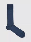 Reiss Fela ribbed crew socks blue, UK version
