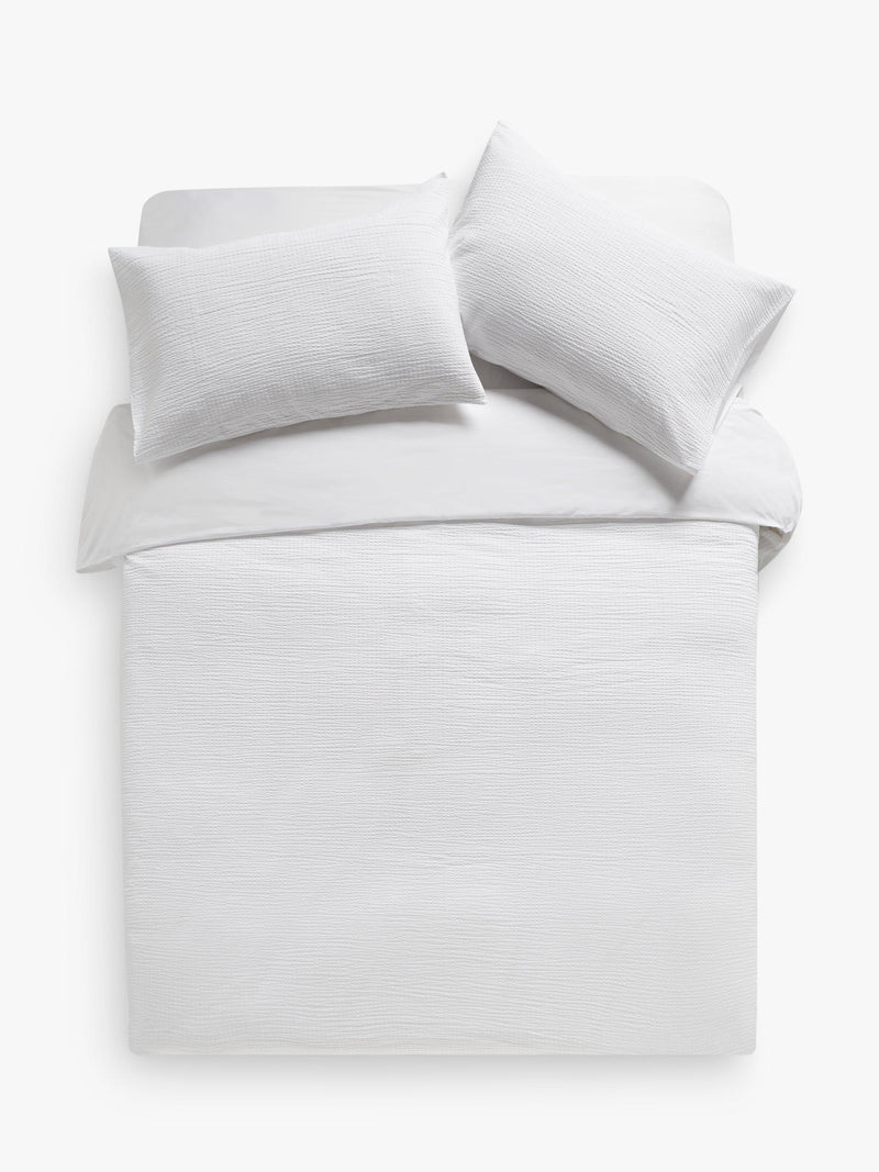 John Lewis Cotton Seersucker Duvet Cover Set, UK version