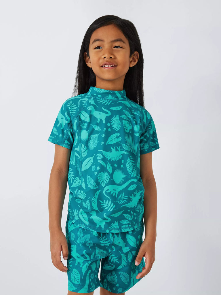 John Lewis Kids' Dino Print Rash Vest