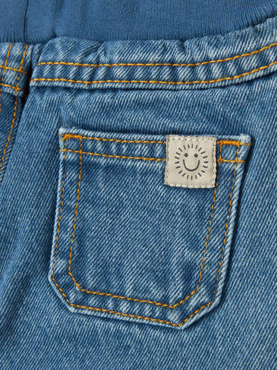 John Lewis Jean à taille élastiquée côtelée pour bébé, bleu - Acheter en ligne chez McGrocer