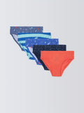 John Lewis Kids' Space Dinosaur Print Briefs, pakke med 5, Multi