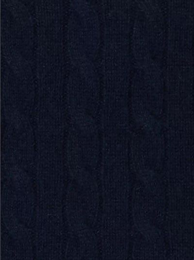 Pull en cachemire torsadé John Lewis, bleu marine