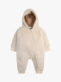 The Little Tailor Baby Sherpa Fleece & Quilted Reversible Pramsuit