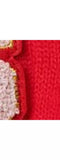 Small Stuff Kids' Initial Knitted Gloves, Red/Multi