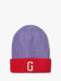 Small Stuff Kids' Initial Knitted Beanie Hat, Lilac