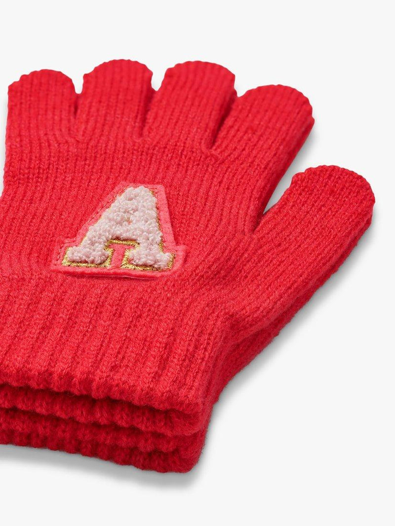 Small Stuff knitted gloves children red multi, imported from the UK