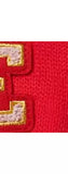 Small Stuff Kids' Initial Knitted Gloves, Red/Multi - E One Size